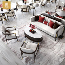 New Chinese sales office Department talks about sofa Modern light extravaganza Relax Area Cassetto Reception Desks and chairs Combined furniture