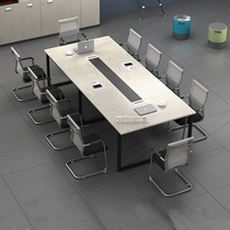 Conference table long table training table office furniture size rectangular simple modern negotiation office table and chair combination