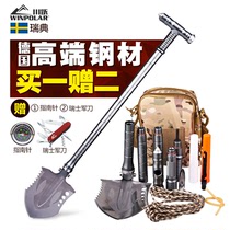 Chuanyue outdoor engineering shovel field multifunctional shovel military version manganese steel thick shovel car folding shovel portable