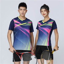 Korean version of mens and womens short sleeve badminton suit table tennis suit training suit volleyball suit volleyball suit sports T-shirt shirt
