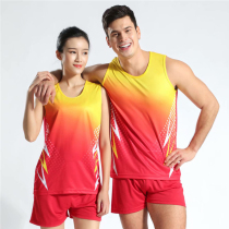 Track and field suit suit mens and womens marathon running suit student sports meeting track and field training match suit customization