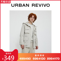 UR2021 new autumn winter men fashion hat collar wide loose flat rotator sleeve coat coat MF01S1DT2000