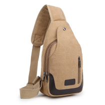 New Chest Bag Mens Bag Single Shoulder Slanted Satchel Male Wave Boy Canvas Casual Man Bag Tide Card Small Backpack Skew Cross