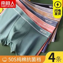  Antarctic mens underwear mens pure cotton antibacterial boxer shorts summer large size breathable youth trend four-pointed shorts head