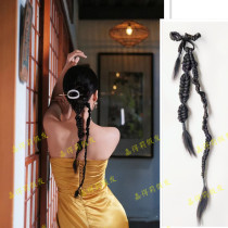 Multicolor Catwalk Photography Twist Braids Ponytail Wig Wedding Photo Braids Dirty Braids Bridal Hairstyle Matte