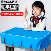 Primary school students tablecloth table cover Desk cover cover 40×60 blue rectangular table School special table mat waterproof