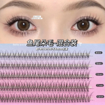 Yu Shuxin Tongan Fake Eyelash Female Supernatural Emulation Sectional Duo Wool single tuft Tailed Dovetail Graft C 0 07