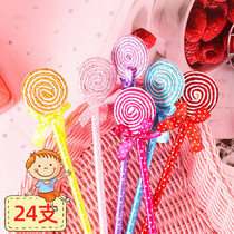 Korean creative stationery cute bow knot student reward prize gift lollipop ballpoint pen small gift wholesale