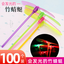 Luminous Bamboo Dragonfly Toy New Big Flying Sky Fairy pushy flying saucer plot Gift Children Toys