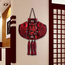 Xuanwen on the door decoration pendant creative entrance door wall Chinese fish bedroom bedside wall hanging decoration