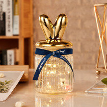 Nordic Couple Lucky Star Bottle Wishing Bottle Glass Luminous Empty Bottle Drifting Bottle Origami Creative Gift Christmas