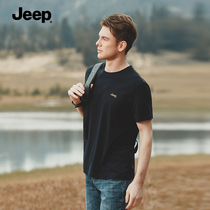 Jeep Men Emphasizes American Retro Cotton Cool Shoulder Shoulder Shoulder Shoulder T-shirt Men