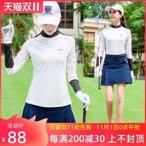 Golf Clothing Summer and Autumn Sunscreen Womens Quick Dry Mesh Long Sleeve Ball Clothes T-shirt Shorts Skirt Set