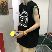 Sleeveless T-shirt Mens Port Craze Relaxation Kan Shoulder Vest Summer Han Edition Tide Card 100 Hitch Casual Sports Jersey