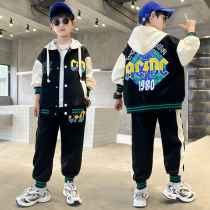 Childrens clothes boy spring clothing suit 2022 new foreign gas CUHK boy boy Spring leisure Two sets of Fried Street Tide