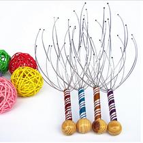 Carved Stainless Steel Octopus Head Massager Head Relax in the head Relaxer Brain Massage Claw Shake Sound Soul Extractor