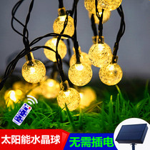 Solar lamp crystal ball outdoor LED waterproof garden courtyard balcony home decoration small color lamp flashing lamp string lamp