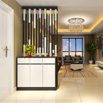 Double-sided baking lacquered solid wood Uan Guan Partition Shoe Cabinet Integrated Modern Minimalist Separating Hall Entrance Hall Mysterious Cabinet