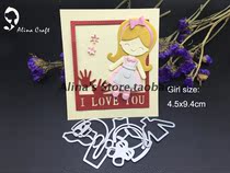 DIY cutting template Scrapbook template cutting dies Greeting card album making tool Cartoon girl