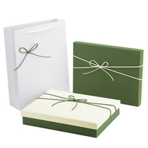 Gift box empty box Scarf clothes green gift box high-end small fresh gift packaging box gift box ins wind