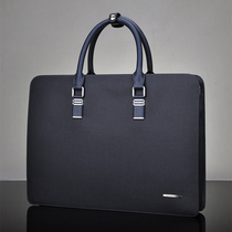 Multi-compartment password lock briefcase mens business mens bag Hand bag mens horizontal computer bag mens bull leather bag