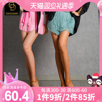 One two three Latin dance skirt lian gong fu nv qun zi dance clothing Red new tassel skirt YS312X