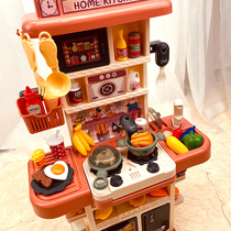 Kitchen toy set simulation kitchenware cooking cooking 4 babies 5 girls over 3 years old 6 children girls playing home