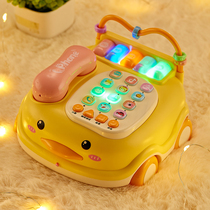 Baby childrens toys simulation telephone landline Male baby music multi-functional puzzle early education 1 year old 2 little girls