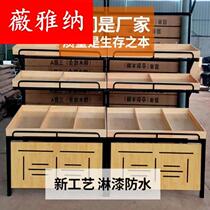 Waterproof push-pull fruit shelf display stand fruit shop creative multi-layer rack red wine firm double-layer widened products