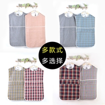 Bibs for the elderly adult waterproof rice pockets saliva bibs adults clothes food bags eating artifact