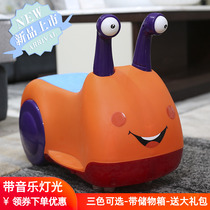 New small snail childrens torsion car scooter 1 2 year old baby walker toy car universal wheel