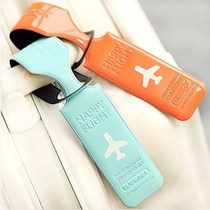Korean version strip suitcase check-in plate business card boarding pass travel Korean luggage tag PVC candy color tag
