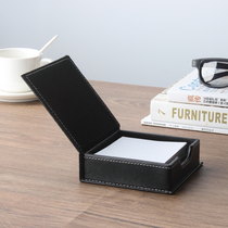 Leather sticky note box Post-It note storage desktop Post-It note storage box office supplies can be customized LOGO