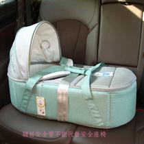 Baby basket that can be put on the car Newborn baby basket Portable car seat belt Portable out-of-home basket Baby