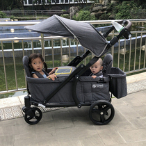 South Korea pronto camp car twin children baby four-wheeled stroller folding shock absorber two-child artifact