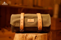 Akiyama] Tool Storage Bag Canvas Bag Woodworking Carving Camping Knife Bag