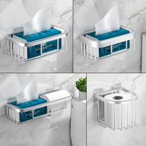 Punch-free toilet tissue box toilet tissue rack roll paper holder wall-mounted toilet paper storage rack
