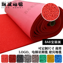 Polaroid 8A 8 plastic pvc spray mat thickened elevator entrance mat hotel welcome non-slip red carpet cut