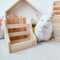Dragon Cat Rabbit Guinea Pig Grass Frame Wood Bamboo Nail Two-in-one Eating Basin Anti-Pickpocketing Grass Large Capacity Fixable Cage Dragon Cabinet