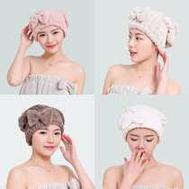 Thick dry hair cap strong absorbent dry wipe adult childrens shower cap Japan Korean cute bag towel