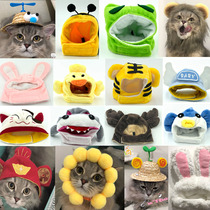 Pet cat headgear lion hat Teddy rabbit hat Net red milk cat sunflower hat kitten photo funny dress