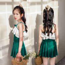 2021 Girls One-piece Swimsuit Female Baby Spa Skirt Childrens Swimsuit Bow Cute princess Swimsuit