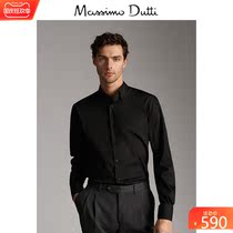 Massimo Dutti men Cotton micro-bullet slim slim shirt long sleeve dress shirt 00159259800