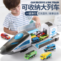 Boy high-speed train childrens toy alloy car multi-function puzzle sliding 3 years old music brain 4