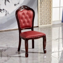 2019 Hotel Hotel Bunking-room Restaurant Hotel Assorted Dining Table And Chairs Brief Modern Casual Carved Backrest Solid Wood Chair