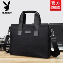 Flowers Playboy Boy Bag Men Handbag Casual Multifunction Oxford Cloth Briefcase Brief Business Computer Package Bag