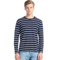 Three shots of men and women jerseys long sleeves Nets Chauleka cotton striped Round collar men and women T-shirts warm blouses 23191