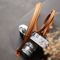 MrStone handmade tanning leather camera shoulder strap Leica shoulder strap micro SLR strap original Japanese literature lanyard