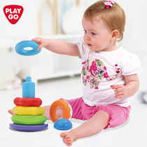 playgo lap lap lap children puzzle rainbow tower collar 0-1-2 years old baby boy teach 9 months baby toy