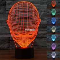 3D Human Face Visual LED Night Light AI Robot Lamp 7Color Ch